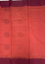 VSKC624 - peach with pink color body , pallu , blouse.