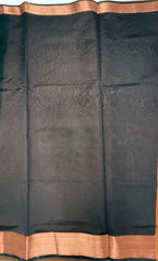 VSKC605 - mustard color body , navy blue color pallu , blouse.