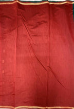 VSC1009 - peacock green color body , maroon color pallu,blouse.