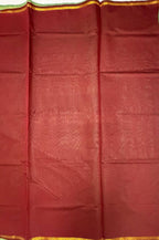 VSC1010 - pastel green color body , maroon color pallu,blouse.