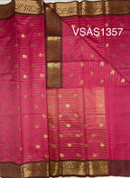 VSAS1357 - bright pink color body ,pallu , blouse.