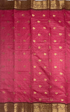 VSAS1357 - bright pink color body ,pallu , blouse.