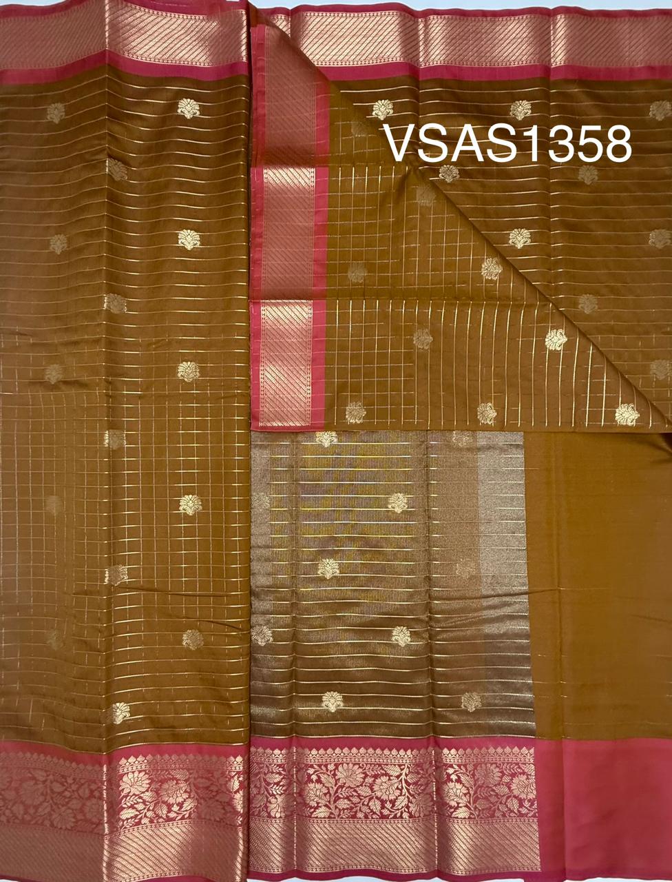 VSAS1358 - honey brown color body ,pallu , blouse.