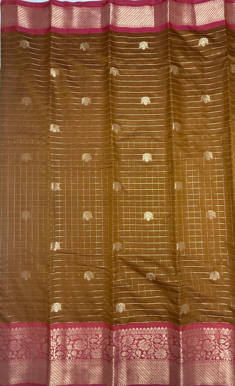 VSAS1358 - honey brown color body ,pallu , blouse.