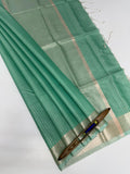 VSAS1383 - turquoise blue color body, pallu , blouse.
