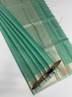 VSAS1383 - turquoise blue color body, pallu , blouse.