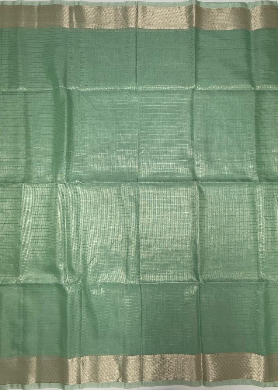 VSAS1383 - turquoise blue color body, pallu , blouse.