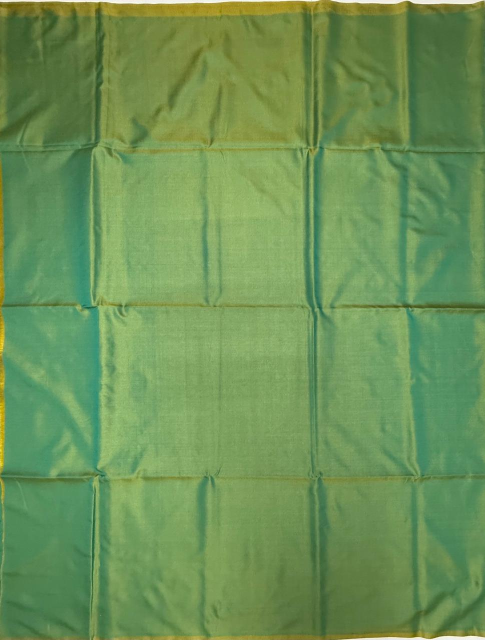 VSAS1405 - dual green color body, pallu , blouse.