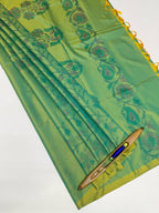VSAS1407 - dual green color body ,pallu , blouse.