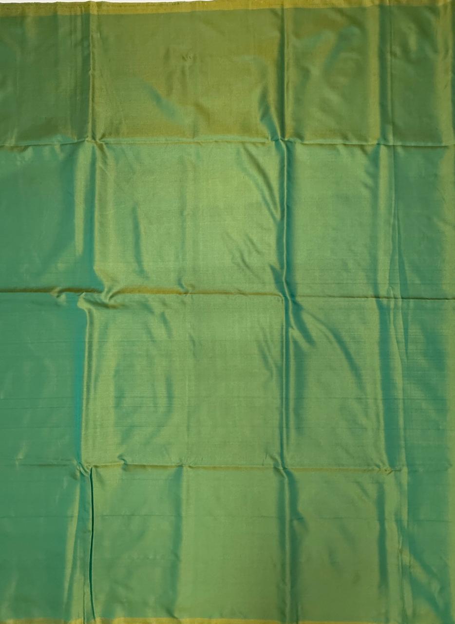 VSAS1407 - dual green color body ,pallu , blouse.