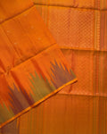 VST254 - yellow with red color body ,pallu , blouse - Pure silk saree
