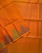 VST254 - yellow with red color body ,pallu , blouse - Pure silk saree