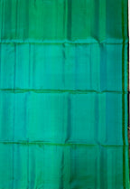 VSBP89 - brick red color body & blue with green color pallu,blouse - Pure silk saree