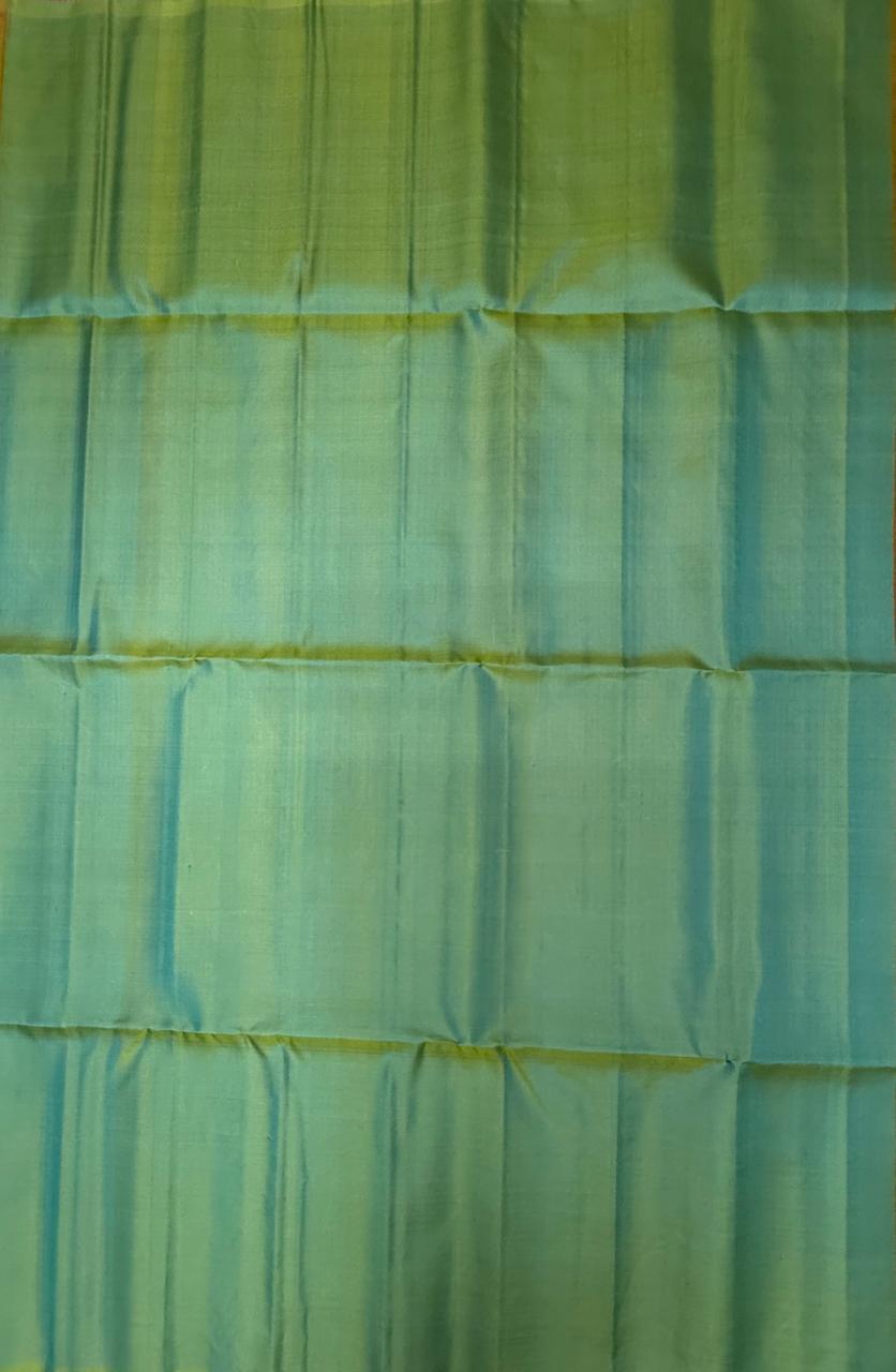 VSBP92 - purple color body & blue with green color pallu,blouse - Pure silk saree
