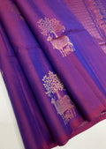 VSBP96 - purple color body , pallu,blouse - Pure silk saree