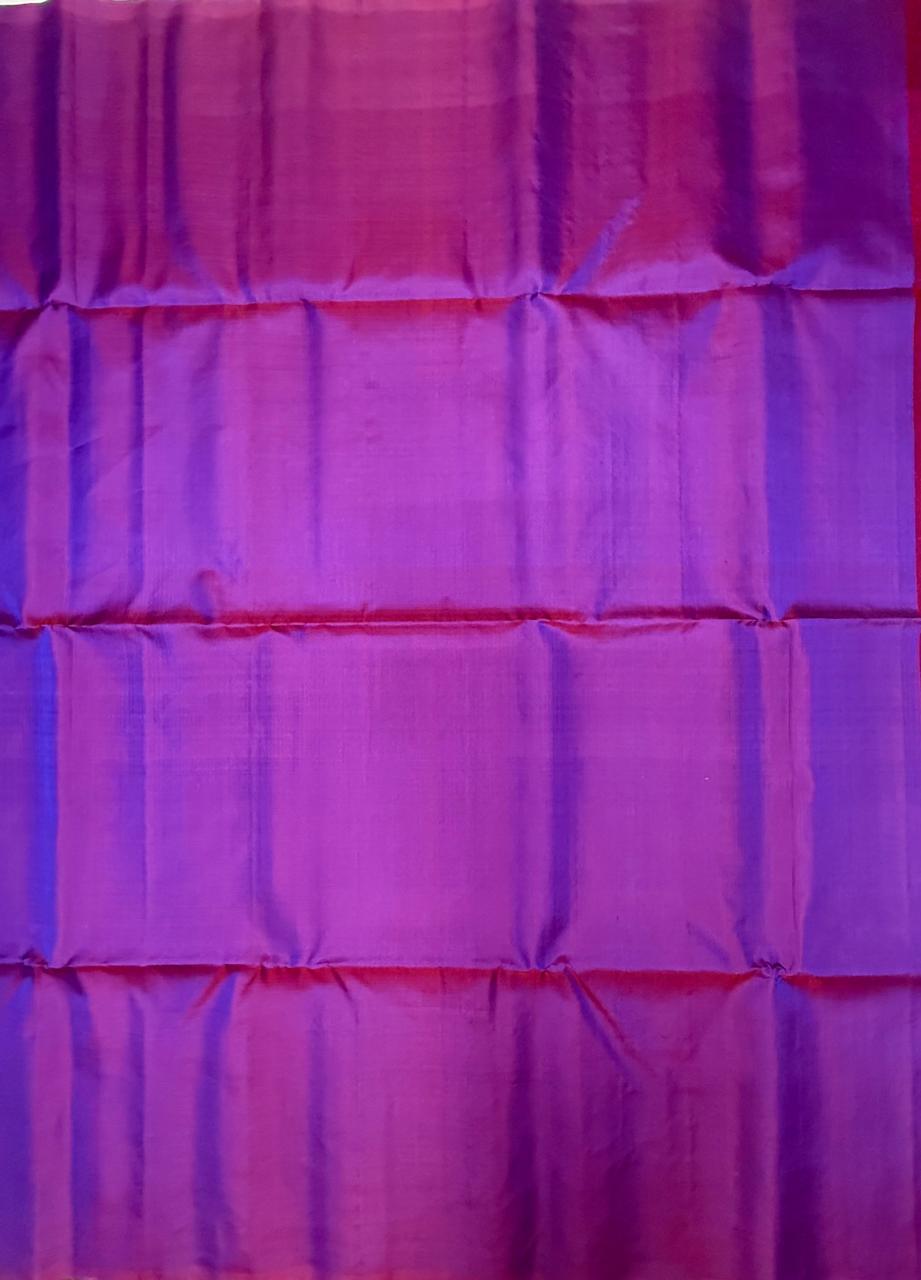 VSBP96 - purple color body , pallu,blouse - Pure silk saree