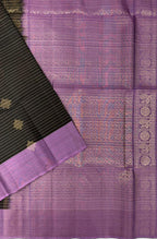 VSF971 - brown color body ,&nbsp; lavender color pallu,blouse - Pure silk saree