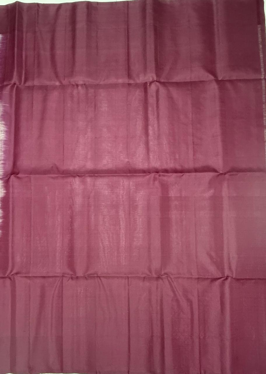 VSF977 - onion with purple color body , dark purple color pallu,blouse - Pure silk saree