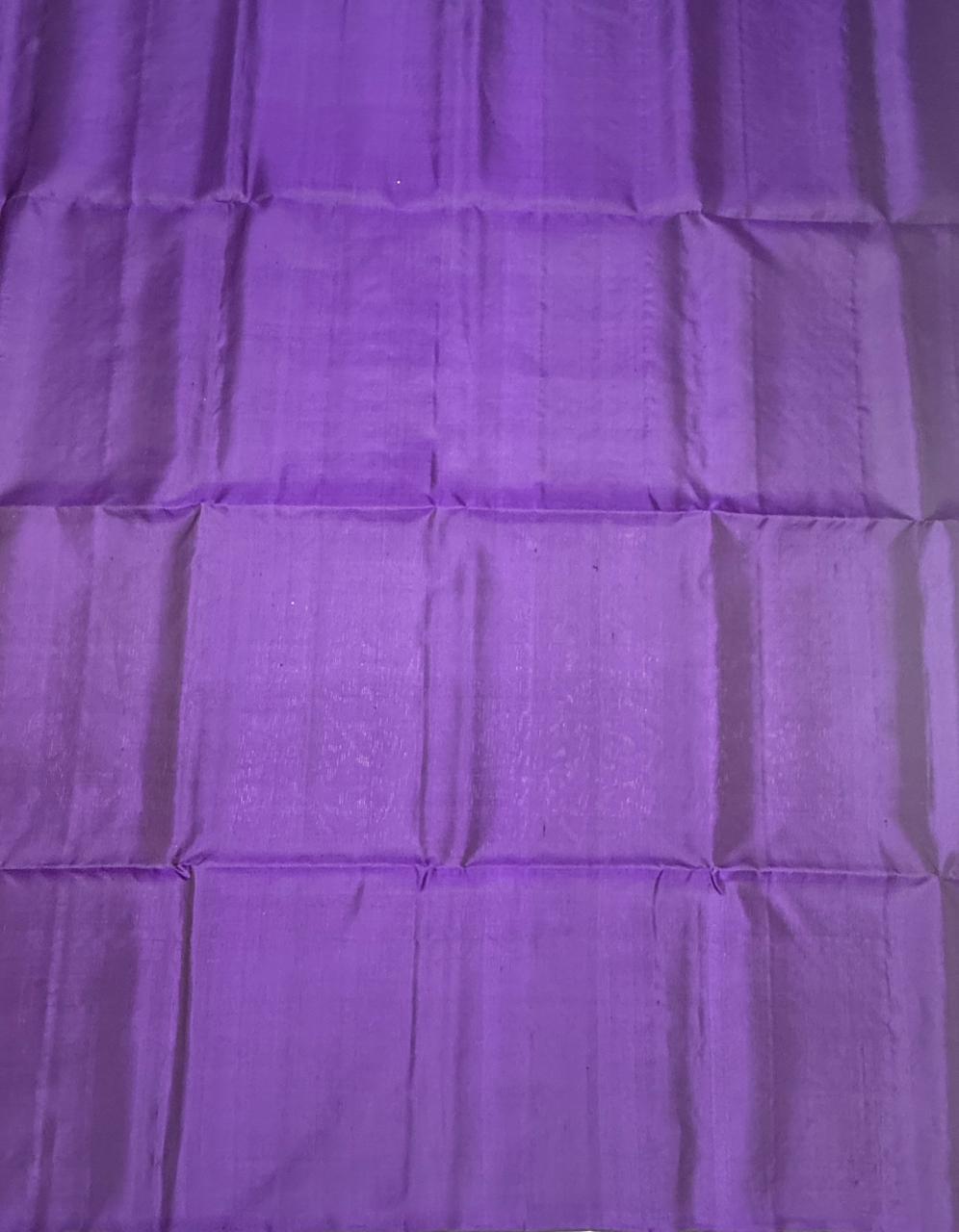 VSA659 - violet color body, pallu , blouse pure silk saree