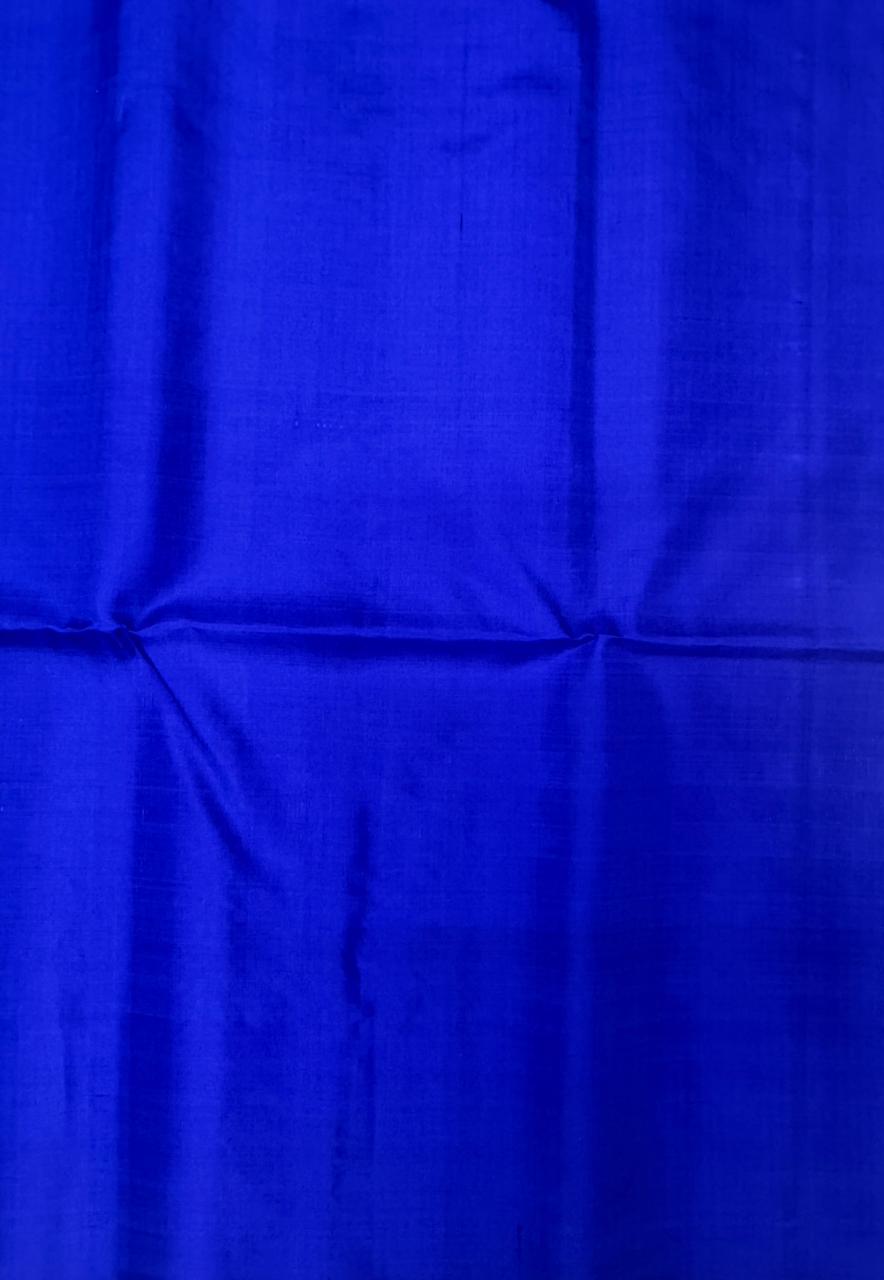 VSA660 - dual blue color body & ink blue color pallu , blouse pure silk saree