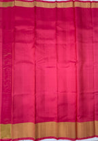VSZB249 - grey color body , bright pink color pallu , blouse - Pure silk saree