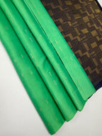 VSBL405 - rexona green color body , navy blue color pallu , blouse - Pure silk saree