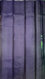 VSBL405 - rexona green color body , navy blue color pallu , blouse - Pure silk saree