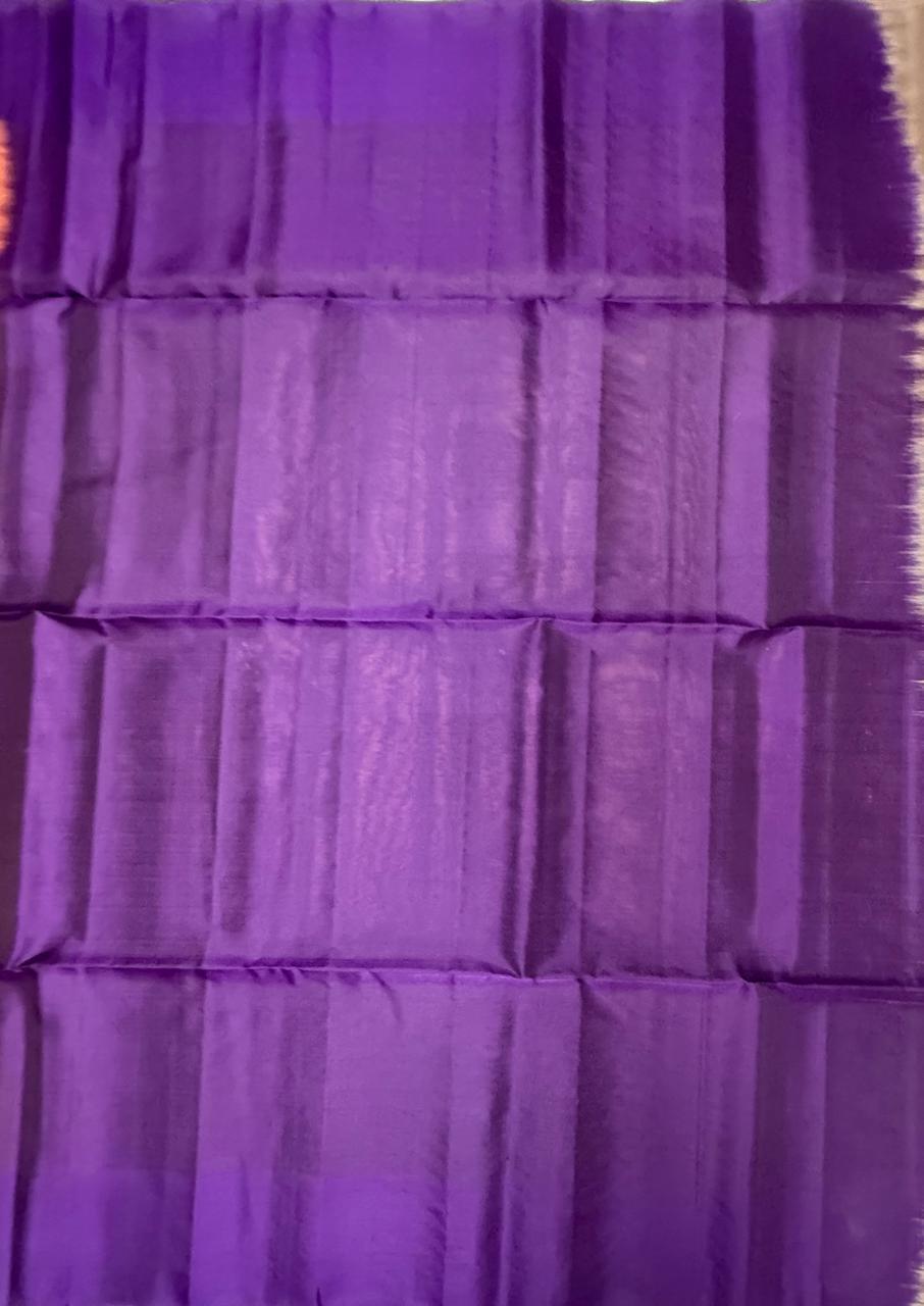 VSM298 - peack with black color body , violet color pallu , blouse&nbsp;