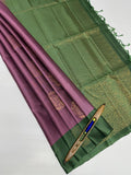 VSM300 - lavender color body , pastel green color pallu , blouse&nbsp;