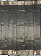 VSAS1336 - navy blue color body, pallu , blouse.