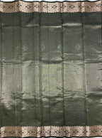 VSAS1337 - bottle green color body, pallu , blouse.