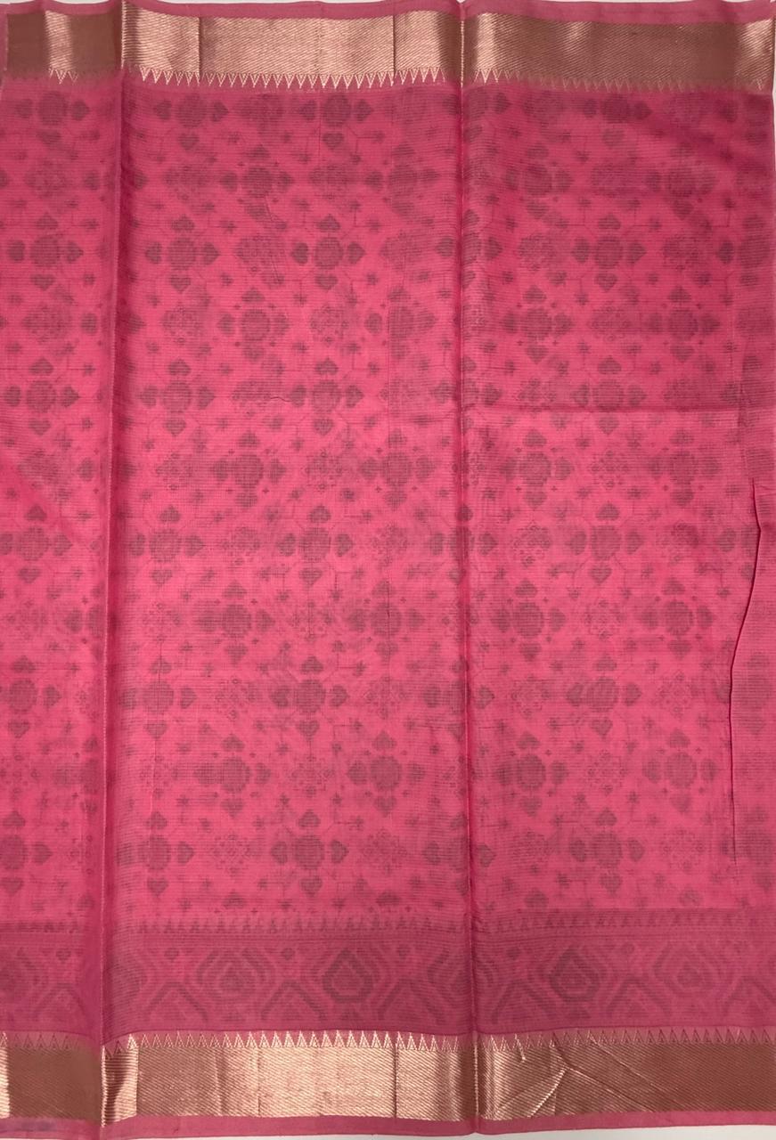 VSAS1347 - pink color body, pallu , blouse.