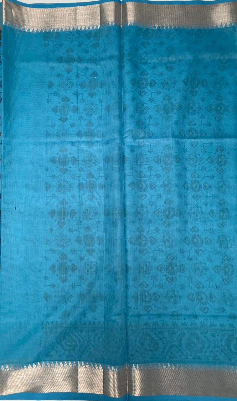 VSAS1348 - blue color body, pallu , blouse.