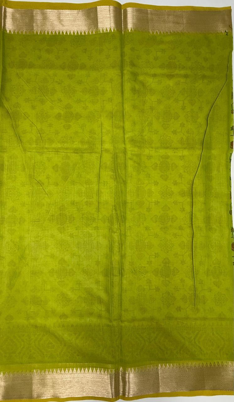 VSAS1349 - green color body, pallu , blouse.