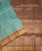 VSF983 - pastel blue color body , onion pink color pallu,blouse - Pure silk saree