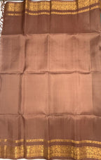 VSF983 - pastel blue color body , onion pink color pallu,blouse - Pure silk saree