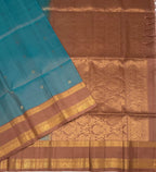 VSF986 - pastel blue color body , onion pink color pallu,blouse - Pure silk saree