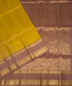 VSF987 - golden color body ,onion pink color pallu,blouse - Pure silk saree