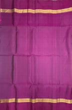 VSF988 - cow dung green color body , purple color pallu,blouse - Pure silk saree