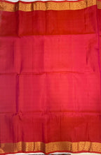 VSF994 - pinkish orange color body , pallu,blouse - Pure silk saree