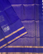VSF995 - royal blue color body , pallu,blouse - Pure silk saree