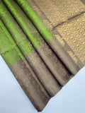 VSF1000 - green color body , pastel green color pallu,blouse - Pure silk saree