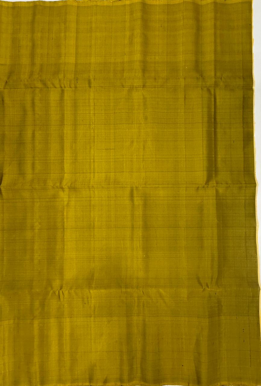 VSF1007 - maroon color body & mehandi green color pallu,blouse - Pure silk saree