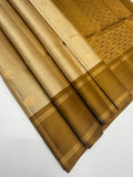 VSF1017 - beige color body & dark mustard color pallu,blouse - Pure silk saree