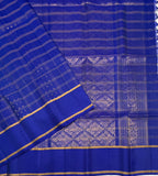 VSF1029 - royal blue color body , pallu,blouse - Pure silk saree