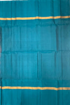 VSBP101 - dark grey color body & peacock blue color pallu,blouse - Pure silk saree