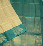 VSA661 - grey color body , pastel blue color pallu , blouse pure silk saree