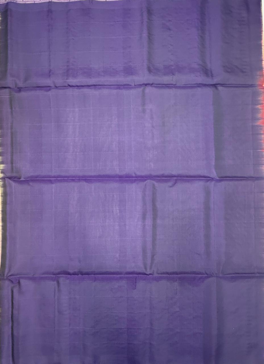 VSM312 - light peach color body , violet color pallu , blouse&nbsp;