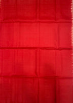 VSM318 - dark peach color body , red color pallu , blouse&nbsp;