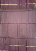 VSM321 - leaf green color body , dark purple color pallu , blouse&nbsp;